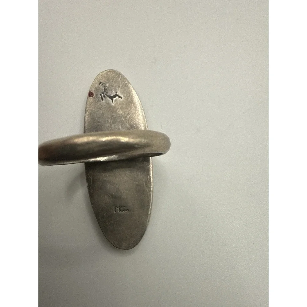 Vintage‎ Hopi Sterling Silver Overlay Kokopelli Dancer Ring Signed